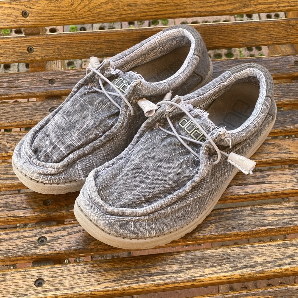 Hey Dude Wally shoes Ash crosshatch size 12
